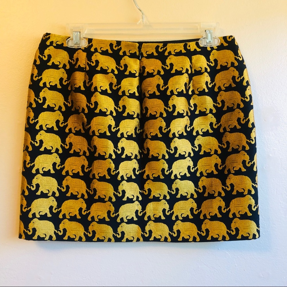J. Crew Gold and Black Elephant Parade Skirt - Picture 6 of 8